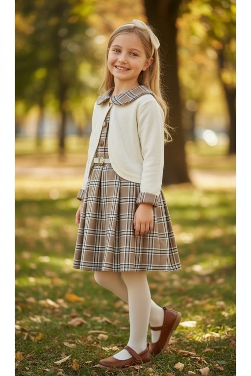 576 HIRKALI EKOSE DESEN ELBİSE