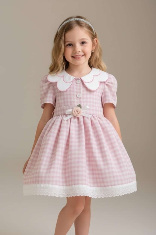 595 NAKIŞ YAKALI PİTİKARE ELBİSE