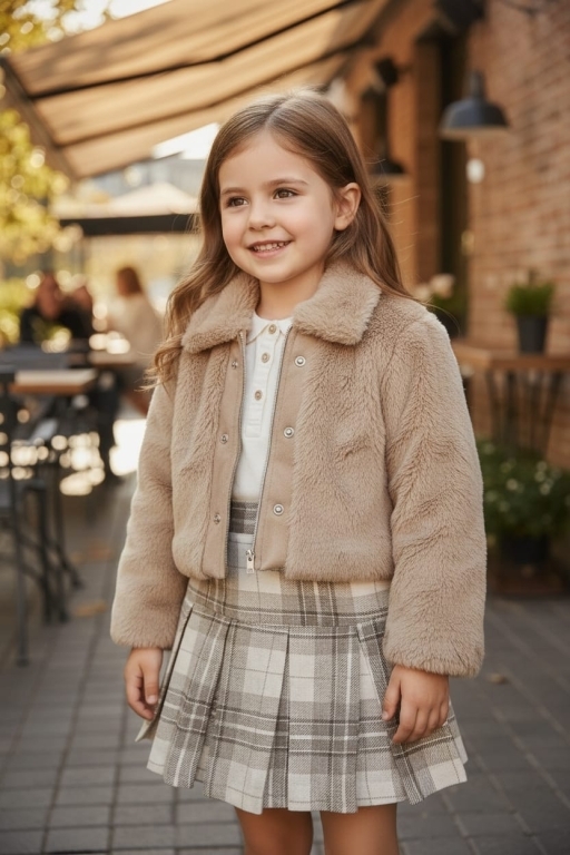 563 KÜRKLÜ EKOSE ETEKLİ TAKIM