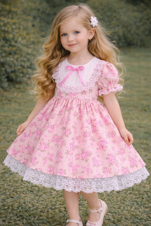 0582 ÇİÇEKLİ NEVRULLU ELBİSE